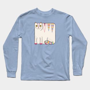 White Loaf Cat Long Sleeve T-Shirt